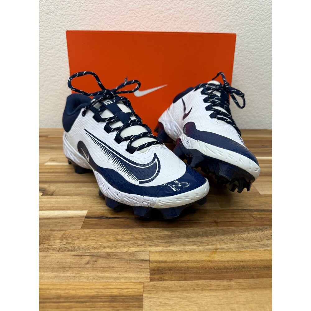 Size 10 - Nike Alpha Huarache Elite 4 Low MCS Baseball Cleat 'Navy' - FD6255-107
